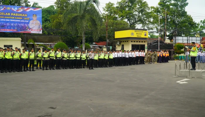 Awali Operasi Keselamatan Candi 2025, Polres Tegal Adakan Apel Gelar Pasukan