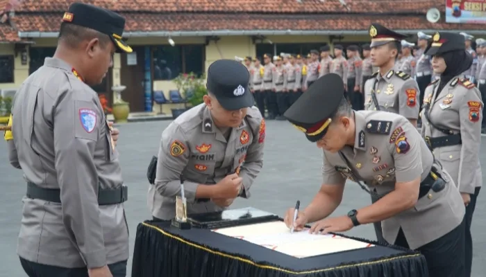 Sertijab Kasatlantas dan Kasatintelkam Polres Tegal, Kapolres: Bagian dari Dinamika Organisasi
