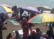 H+2 Lebaran Idul Fitri Obyek Wisata Pantai Alam Indah di Padati Wisatawan