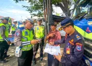 Jelang Long Weekend Polres Bersama Dishub Gelar Ramp Check Kendaraan
