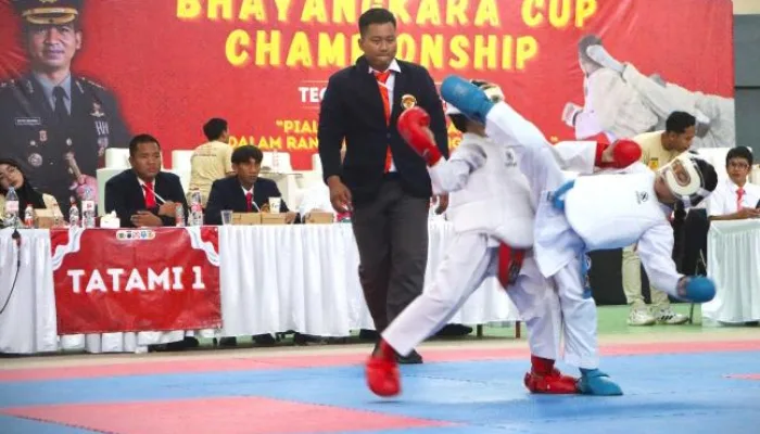 Polres Tegal Kota Gelar Kejuaraan Karate Tegal Open Bhayangkara Cup 2025
