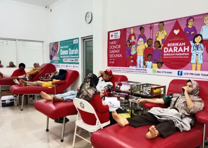 Donor darah PMI Kabupaten Tegal