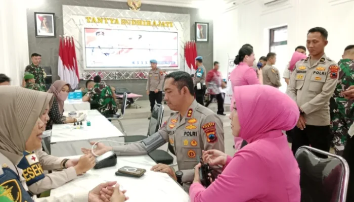 Donor Darah Hari Bhayangkara ke-79, Kapolres Tegal: Ini Kegiatan Kemanusiaan