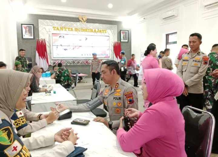 Donor darah Polres Tegal