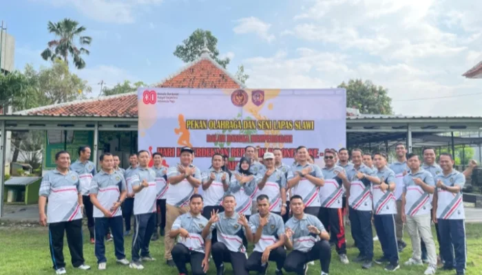 Buka Rangkaian HUT ke-80 RI, Lapas Slawi Gelar Upacara dan Laga Voli Antar Pegawai