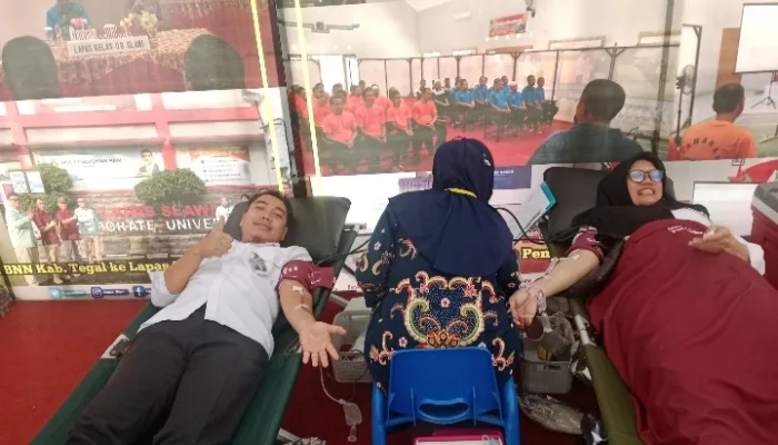 Merah Putih Mengalir di Nadi, Lapas Slawi dan PMI Tegal Gelar Donor Darah Sambut HUT ke-80 RI