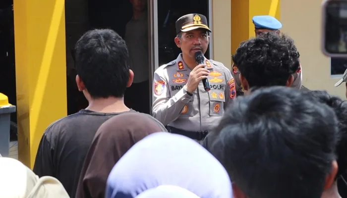 Polres Tegal Pulangkan 55 Remaja Diduga Hendak Lakukan Aksi Anarkis