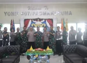 Heboh! Polres Tegal Bikin Kejutan Manis untuk Yonif 407/PK di HUT ke-80 TNI