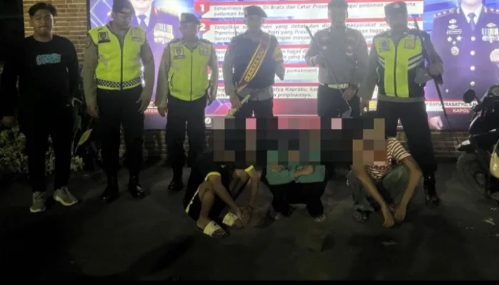 Empat Terduga Gangster Dibekuk, Patroli Besar Polres Tegal Cegah Aksi Berbahaya di Tengah Malam