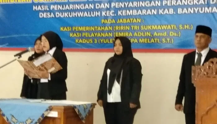 Pelantikan Perangkat Desa Dukuhwaluh, Awal Amanah Besar untuk Pembangunan Partisipatif