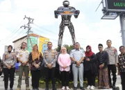 Robot Knalpot Brong Berdiri di Exit Tol Adiwerna, Ini Pesan Kapolres Tegal
