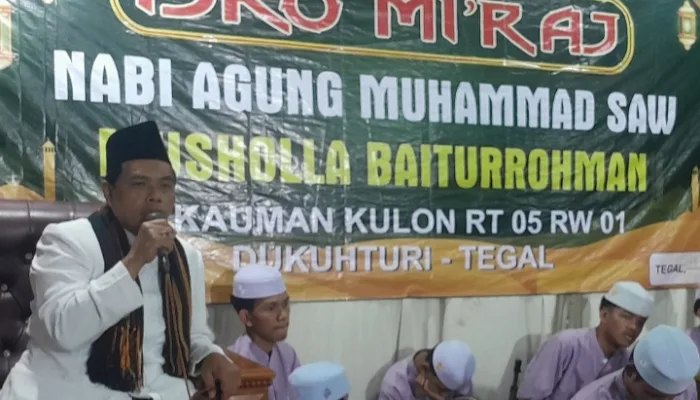 Mushola Baiturrohman Pekauman Kulon Tegal Sukses Gelar Pengajian Isra Miraj