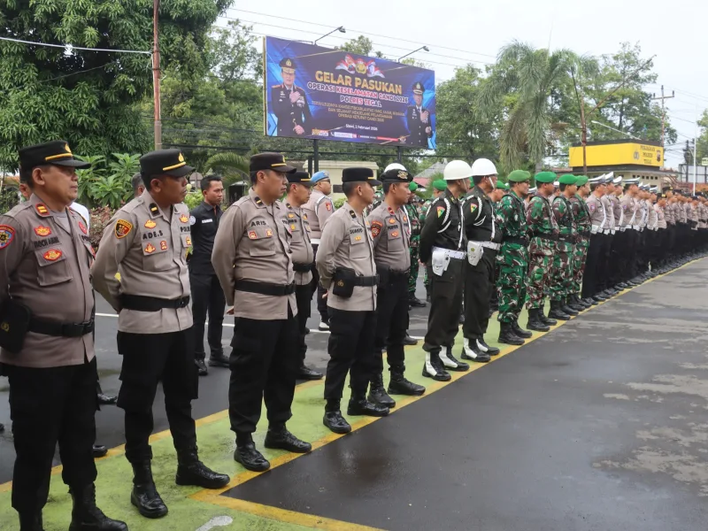 Siap Tertibkan Jalanan, Polres Tegal Gelar Operasi Keselamatan Candi 2026