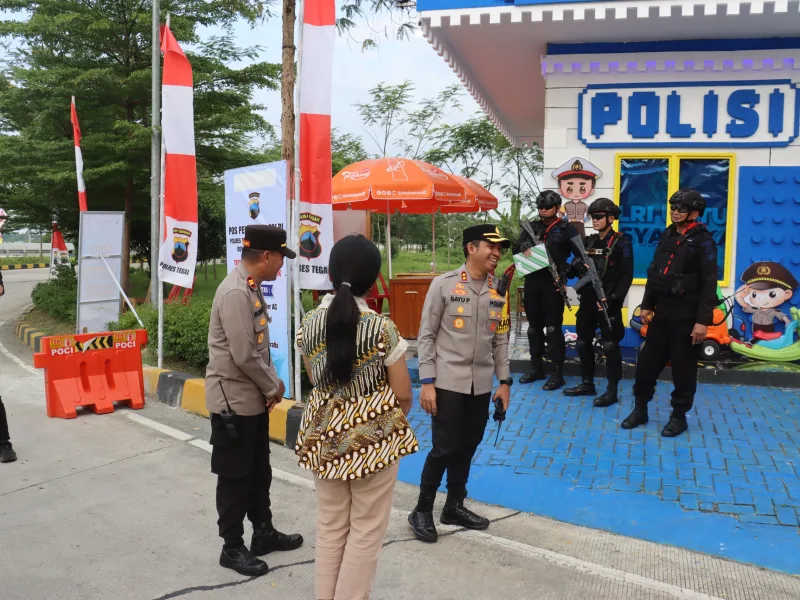 Tak Hanya Jaga Keamanan, Pospam Polres Tegal Sediakan WiFi dan Bengkel Gratis untuk Pemudik