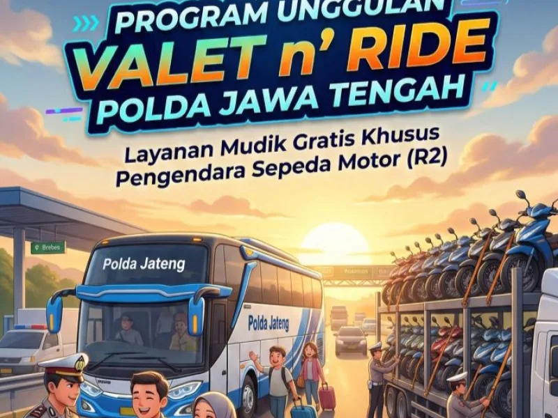 Polda Jateng Hadirkan Program “Valet n’ Ride”, Pemudik Bisa Naik Bus, Motor Diantar Sampai Tujuan