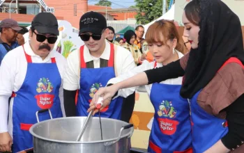 Inul Daratista dan Adam Suseno dalam Dapur Ngebor di Jalan Pancasila Kota Tegal