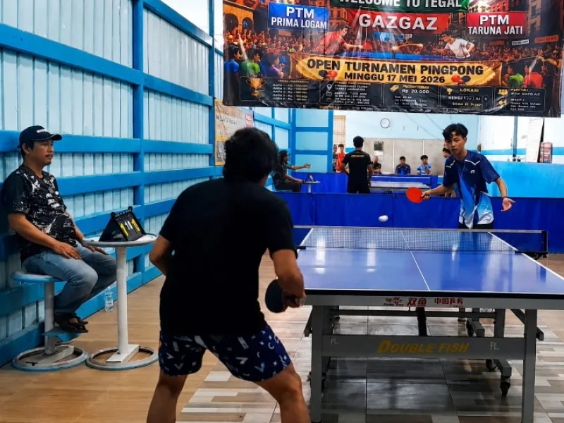 Gairahkan Regenerasi Atlet, Tiga PTM Kolaborasi Gelar Turnamen Pingpong di Tegal