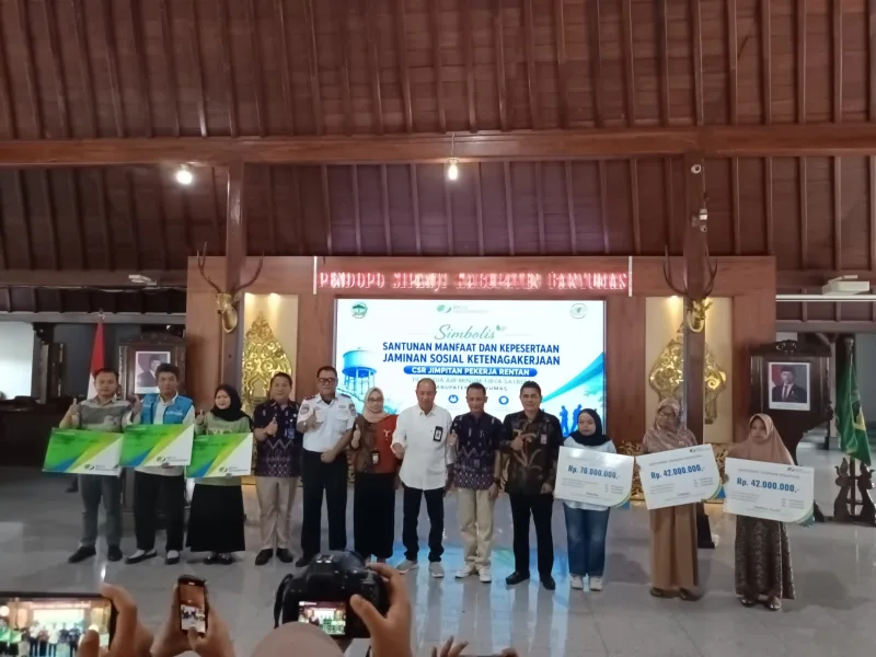 Perluas Perlindungan Kerja,Perumdam Tirta Satria Lindungi 2.000 Pekerja Rentan di Banyumas