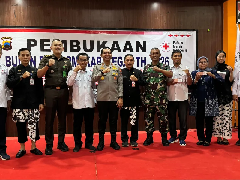 PMI Kabupaten Tegal Pasang Target Rp3 Miliar, Kapolres Turun Langsung Pimpin Penggalangan Bulan Dana 2026