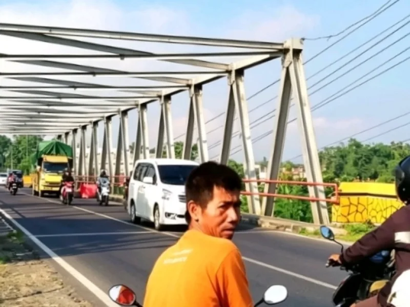 Jembatan Serayu Banyumas Ditutup Total 45 Hari Untuk Perbaikan,Lalu Lintas Dialihkan