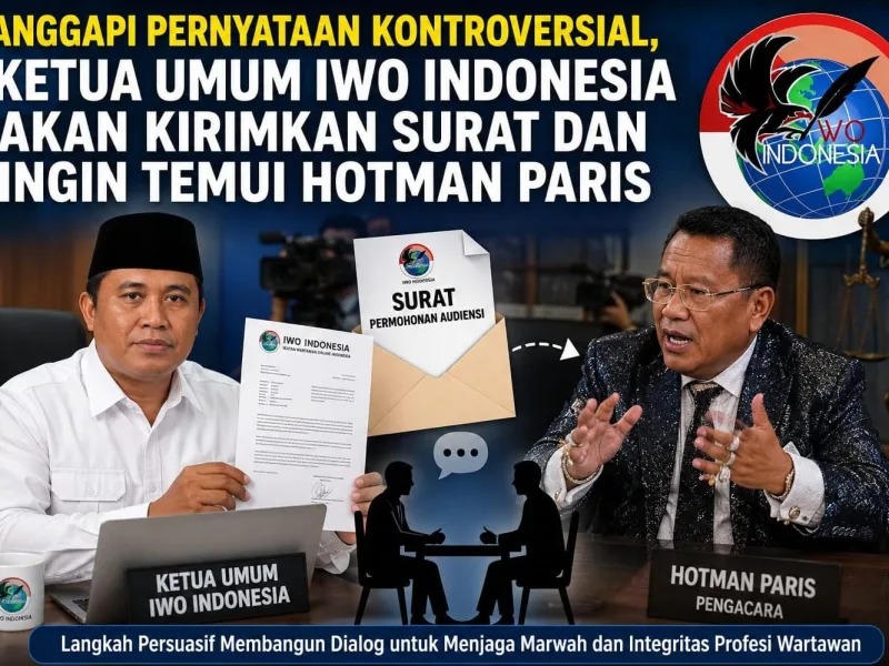 Tanggapi Pernyataan Hotmat Paris, Ketum IWO Indonesia Akan Kirim Surat dan Minta Audensi.