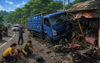 Kecelakaan Maut Truk Tabrak Warung di Gronggong Cirebon, Sopir Masih Diperiksa Polisi