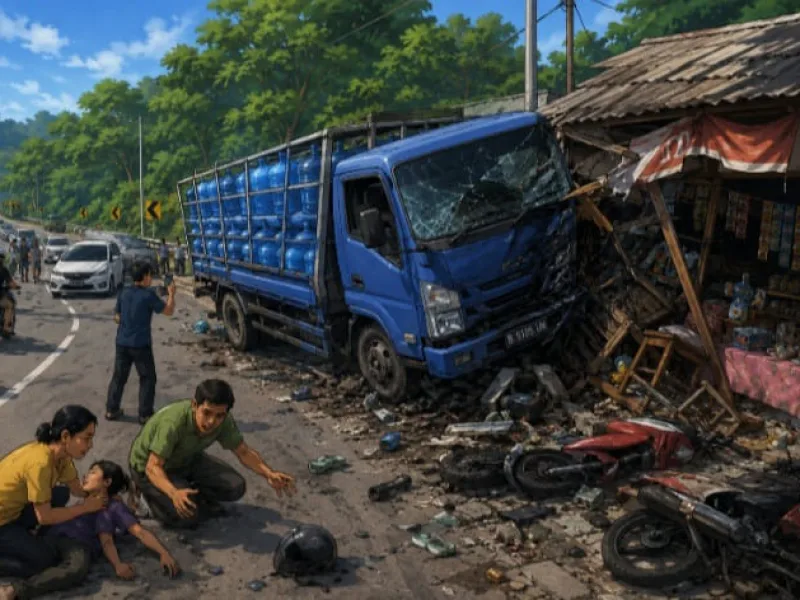 Kecelakaan Maut Truk Tabrak Warung di Gronggong Cirebon, Sopir Masih Diperiksa Polisi