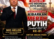 IWO-I Kota Bekasi Ajak Masyarakat Kibarkan Bendera Merah Putih Serentak Sambut HUT ke-81 RI