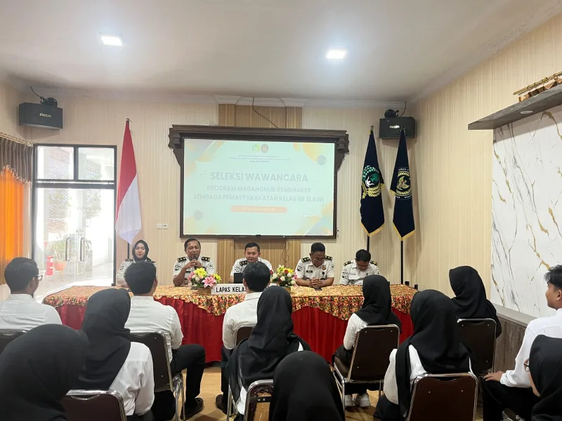 31 Peserta Berebut Kesempatan Magang di Lapas Slawi, Tahap Wawancara Jadi Penentu Kelulusan
