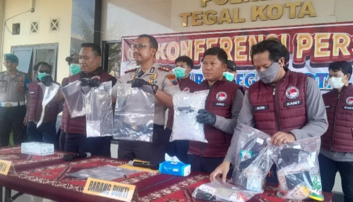 Gagalkan Peredaran Ratusan Gram Sabu, Polres Tegal Kota Ringkus 4 Pengedar