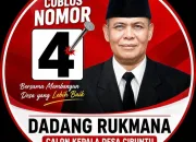 Maju Pilkades Cibuntu, H.  Dadang Rukmana Nomer Urut 4 Mengusung Slogan “Bersama Membangun Desa yang Lebih Baik”