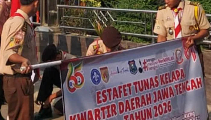 Peringati Hari Pramuka, Wali Kota Tegal Lepas Estafet Tunas Kelapa